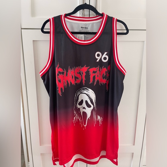 Unisex Adult Size Small Ghost Face SCREAM 96’ Ombré Basketball Jersey NWT - Picture 1 of 8